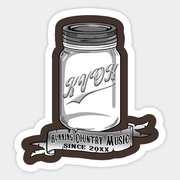 K.V.O.K Jar Of Country Sticker by  Small Batch Network